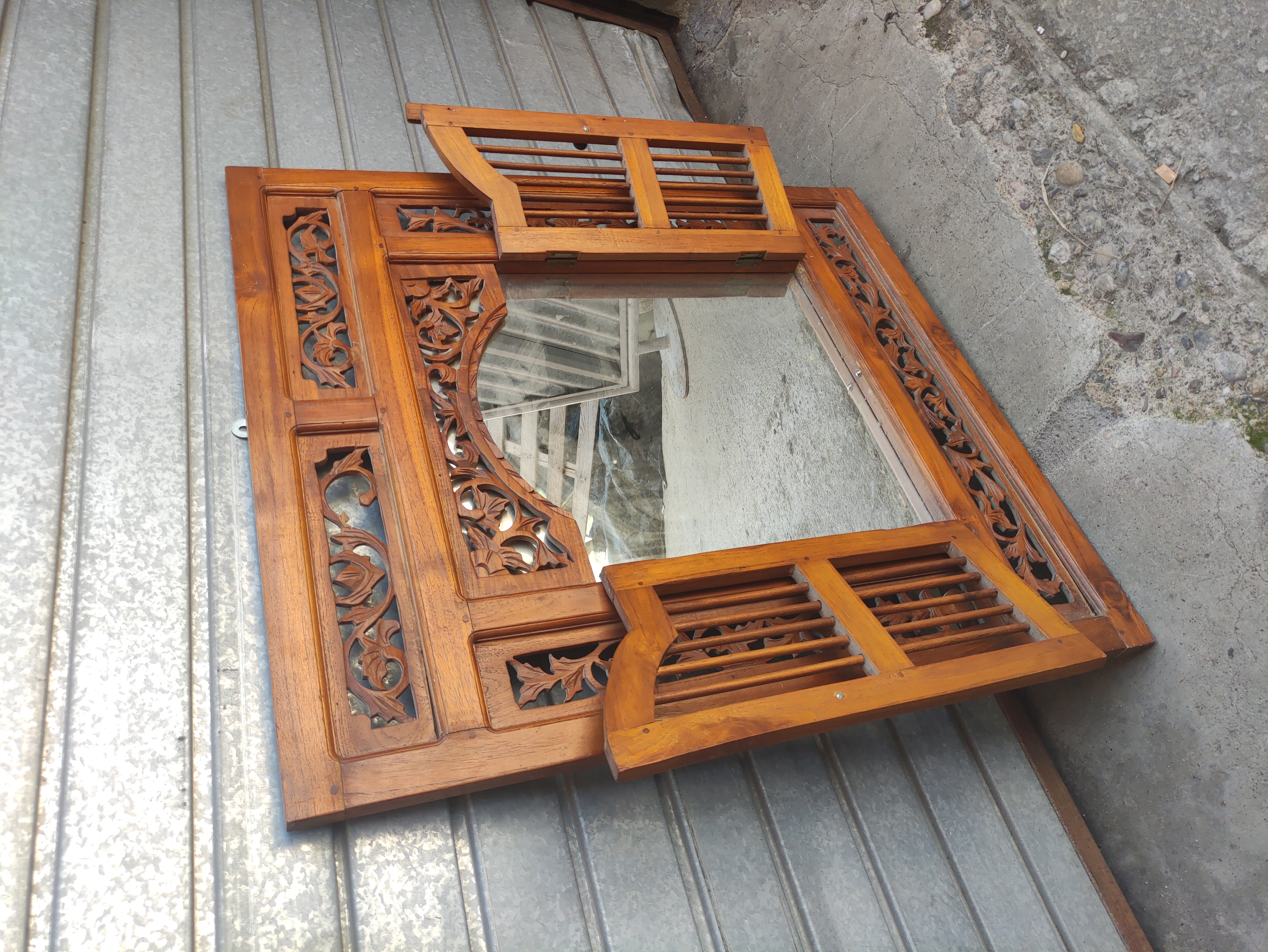 espejo ventana norte africa madera 90x80x2_5-3_5 1u